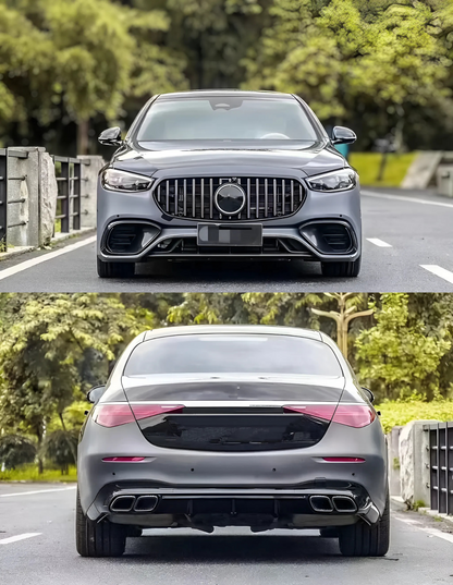 KIT Paraurti anteriore + Paraurti posteriore S63 AMG Look (Classe S W223) (2020+)